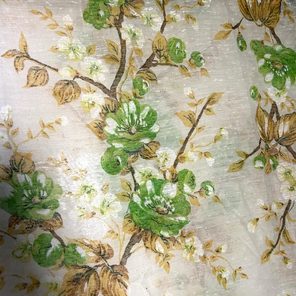 Pair vintage early 70’s floral curtains